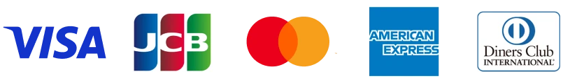 VISA JCB MASTERCARD AMEX Diners Club